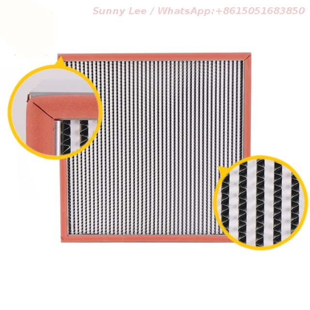 High Temperature Resistant Air Filter with Partition