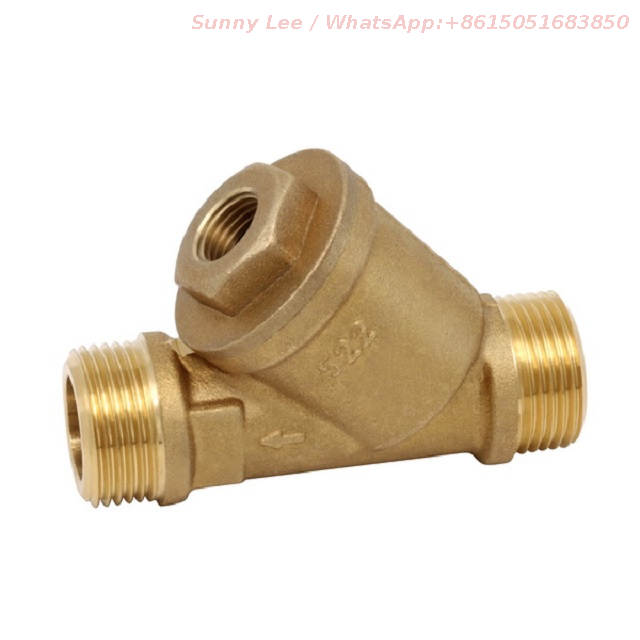 Brass Y Type Filter Valve with Hole Male/Male