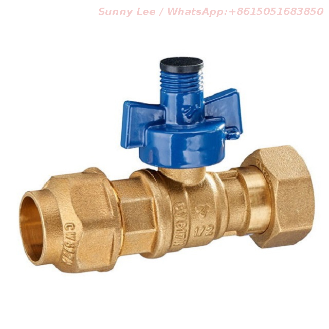 Lockable Watermeter Valve With Compression Fitting