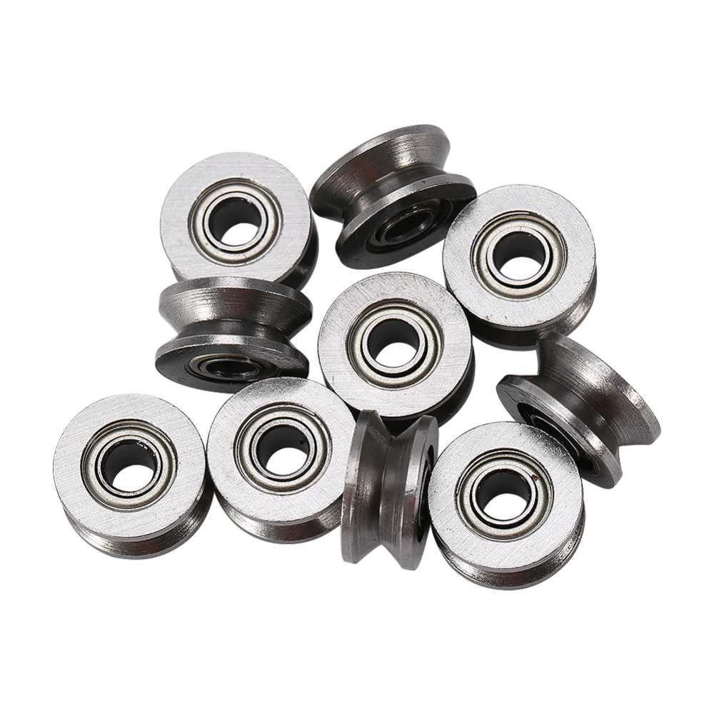 10pcs-U624ZZ-U-Groove-Ball-Bearing-Guide-Pulley-For-Rail-Track-Linear-Motion-System-4-13